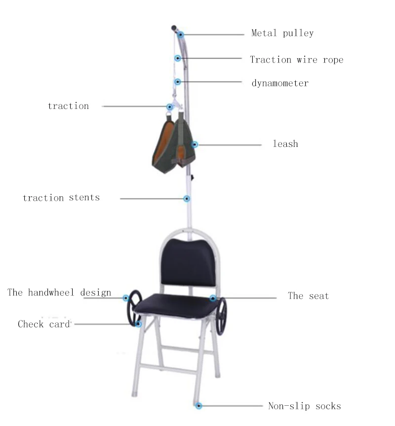 HANRIVER Cervical traction apparatus home traction neck traction frame strength vertebral physiotherapy massage chair