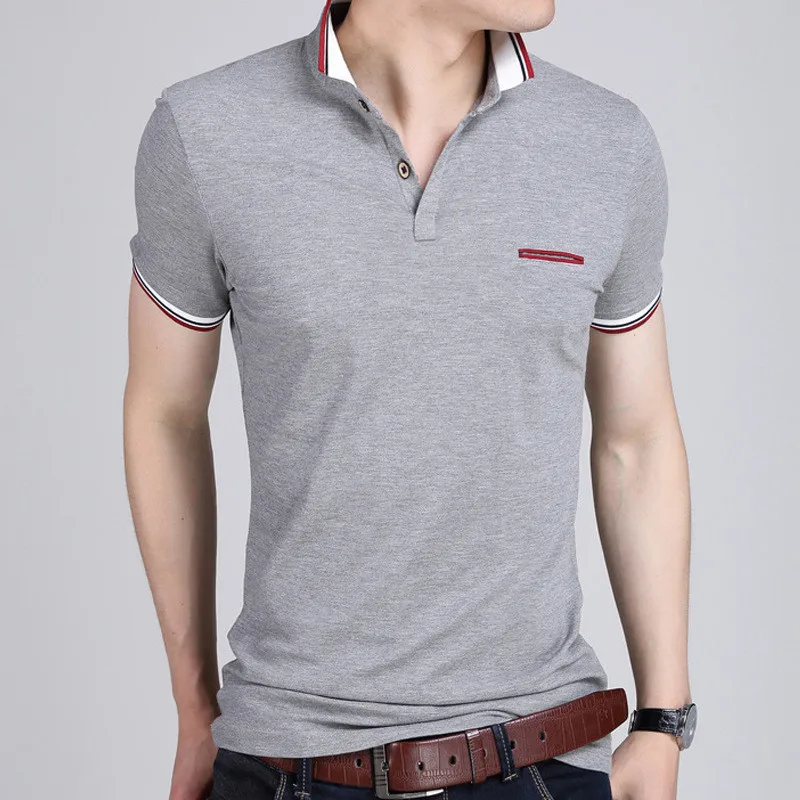 Men Polo Shirt 2024 Summer Men Business Casual Breathable White Striped Short Sleeve Polo Shirt Pure Cotton Work Clothes Polos