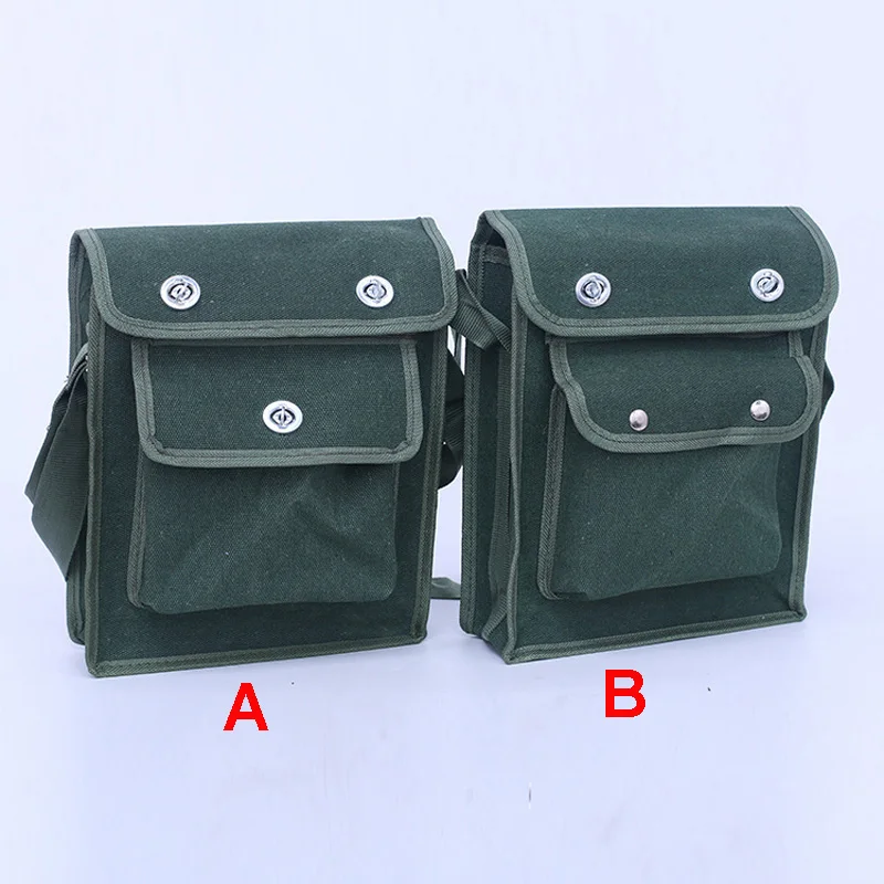 1pc Canvas Multi-Functional Small Single Shoulder Fastener Snap-fastener Wearable Repair Hardware Tool Bag