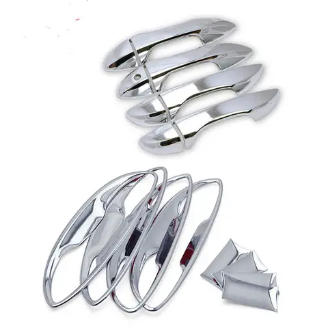 FUNDUOO För Toyota Corolla Altis 2014 2015 2016 2017 2018 Krom Dörrhandtagsskydd Skål Kopplist Överlägg Biltillbehör 10 best sales Toyota Aygo 2015 tillbehör - №10