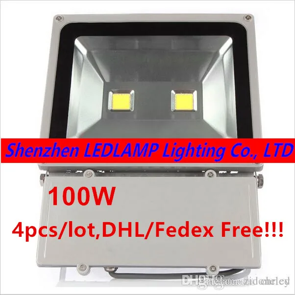 

4X Ultra Bright Led Flood light 100W AC85-265V Waterproof IP65 Floodlight Spotlight Outdoor Lighting