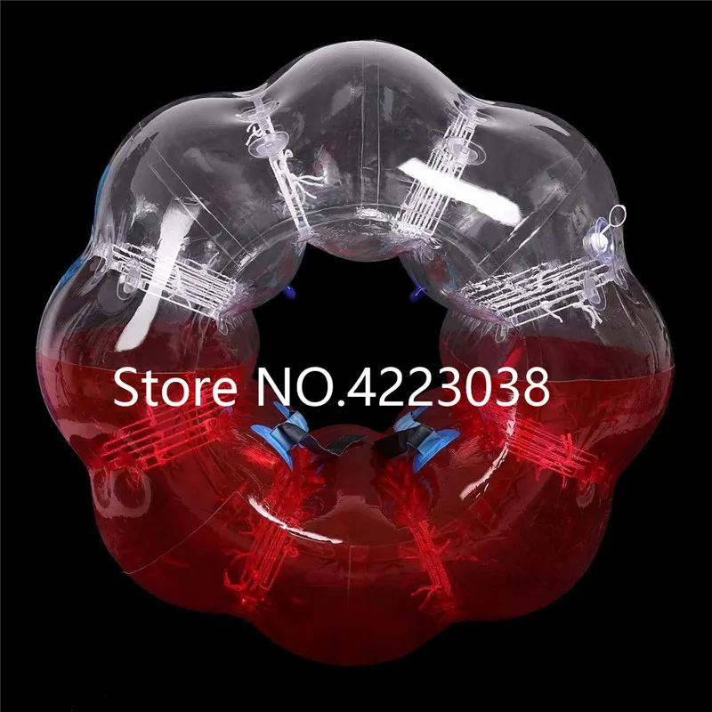 Bulle de football en PVC rouge et transparent pour adultes, pare-chocs de football, balle d'amendements, matériau PVC, 1.5m, livraison gratuite