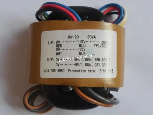 

115V/230V 30W R-Core Transformer 9V+9V for Headphon amp /preamp