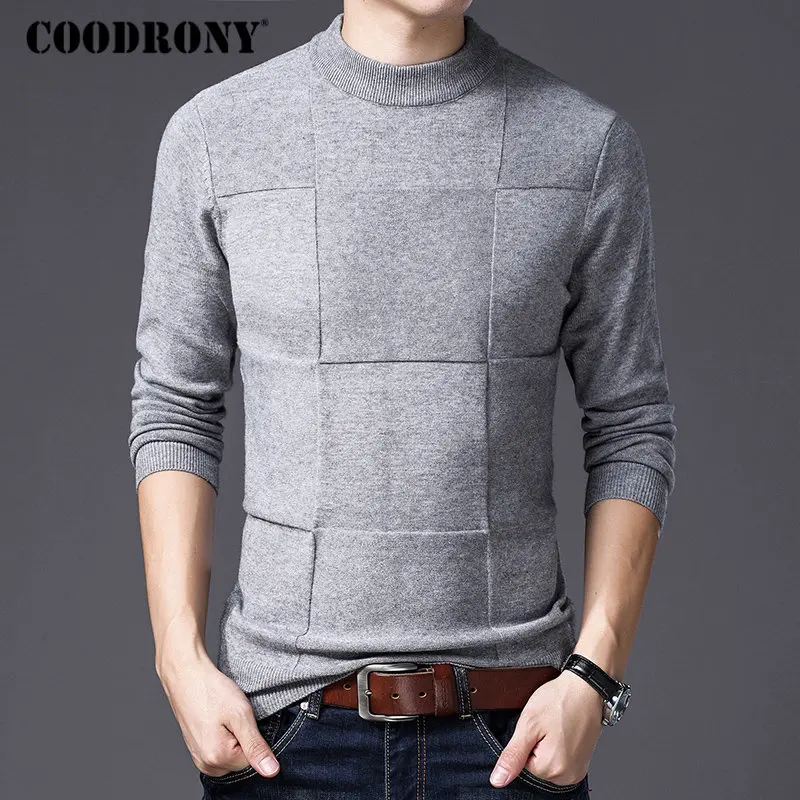 COODRONY Mens Sweaters 2020 Winter Christmas Sweater Men Pullover Men Cashmere Turtleneck Pull Homme Clothes Jersey Hombre H007