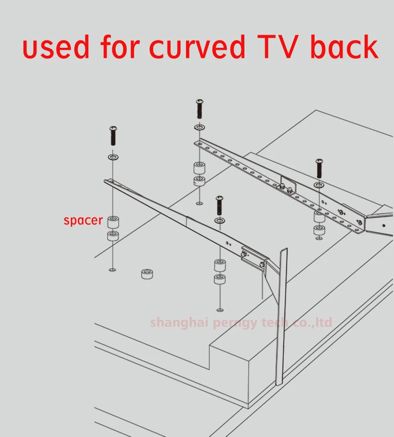 DL-MD10 Universal FIX TV سطح المكتب حامل 2 شريط معدني جبل 27 "-65" لوحة مسطحة LCD LED TV جدار جبل