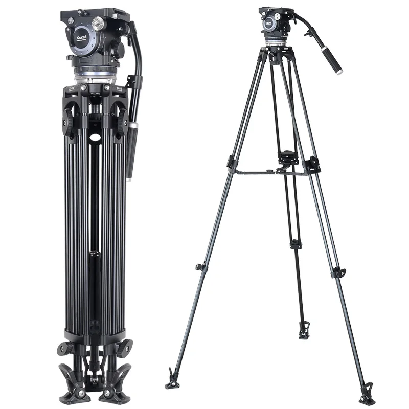 Xiletu XMV-30 Aluminium Profesional Tripod Untuk Kamera Berdiri/DSLR Video Tripod/Cairan Kepala Redaman