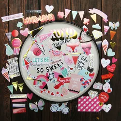 KSCRAFT 60 pc Felice Giorno di san valentino Cartoncino Tagli Morire per Scrapbooking Felice Planner/Card Making/Journaling Progetto