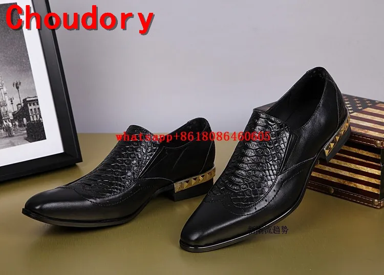 Choudory python skin Slip On Men Loafers 2017 Fashion Square Toe Dress Oxfords Outwear Breathable Casual Shoes Men Party Loafers