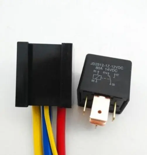 Waterproof 12V-60V 80A 5Pin DC AMP Car Relay and Practical Socket Car AC Assembly Automotive Relay