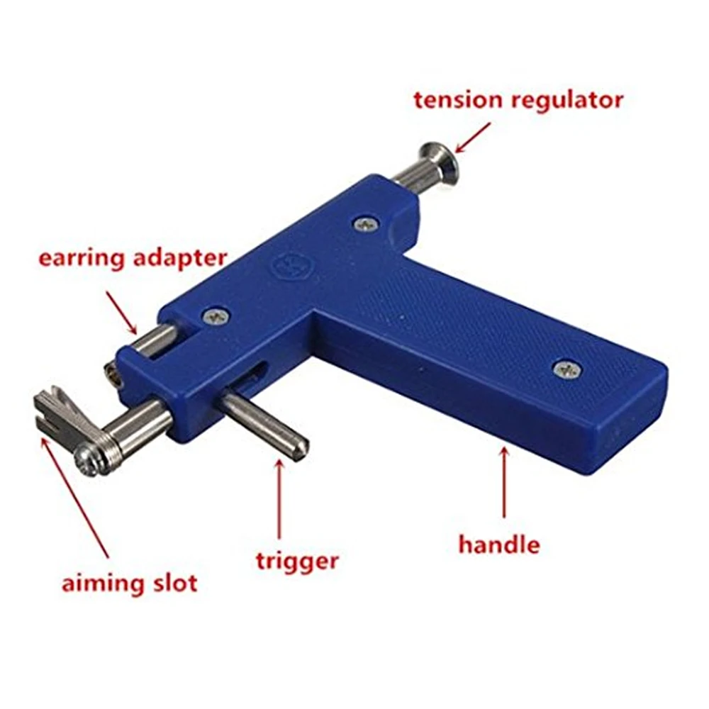 1Set Professional Piercing Gun Tools Kit Safety Steriled Ear Nose Device Earring Piercing Instrument Top Quality piercing Tool