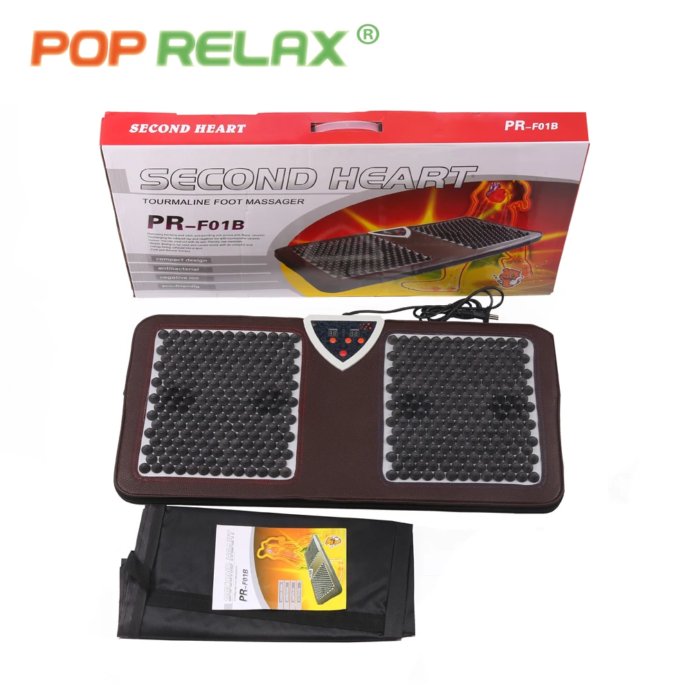 POP RELAX NUGA BEST NM55 tourmaline germanium foot arch acupuncture massage mat second heart electric heating massager F01B