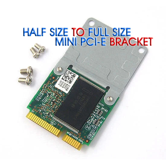 

50pcs Mini PCI-E Half to Full Size Extension Card Wireless WIFI Adapter Mounting Bracket With 4 Screws free shipping