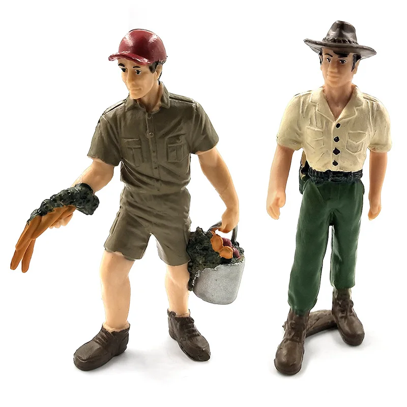 Figuras de acción de PVC para niños, muñecos de simulación de personal de granja, alimentador de capacitores, pastores, mujeres, pintor, Wrangler