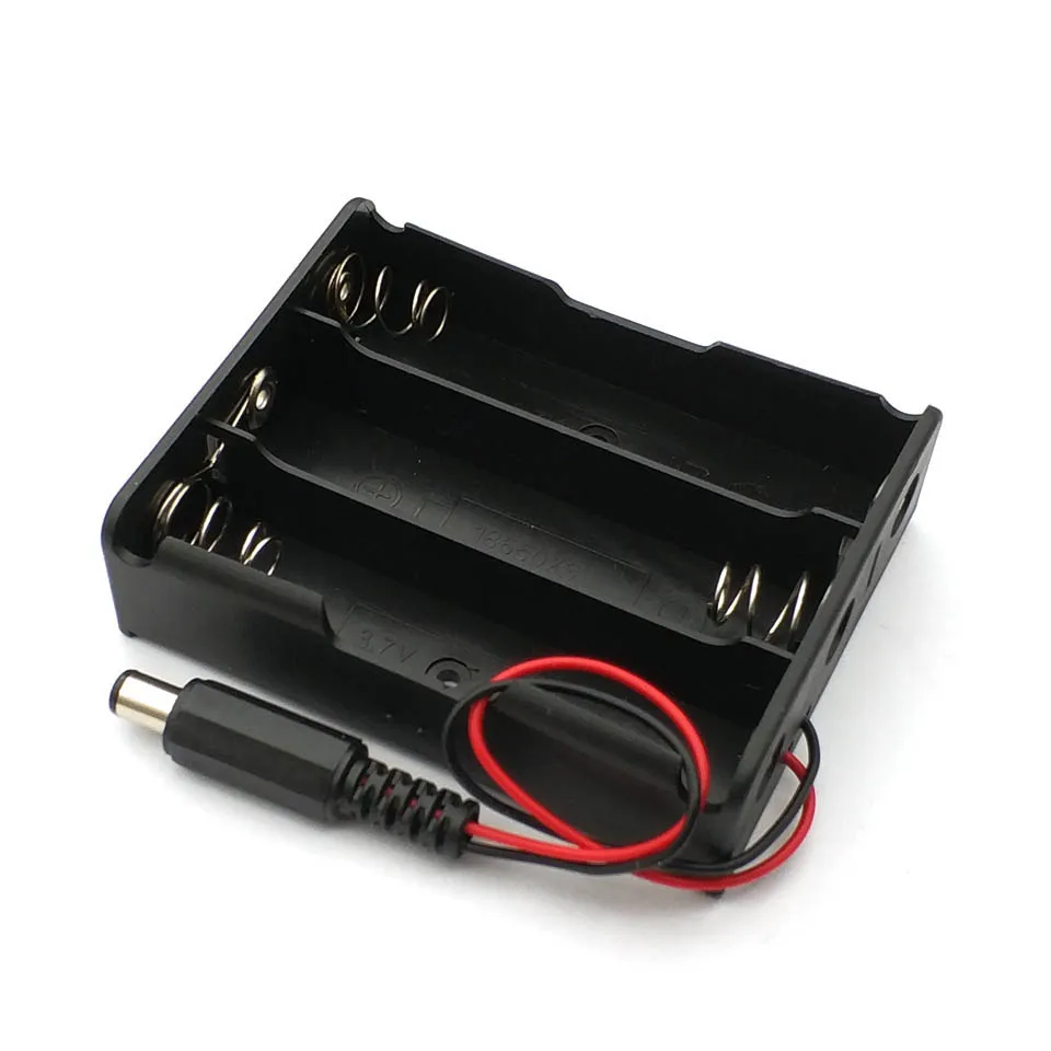 18650 Battery Holder Plastic 18650 Battery Storage Box Case For 3 X 18650 With Power Plug Series Connection