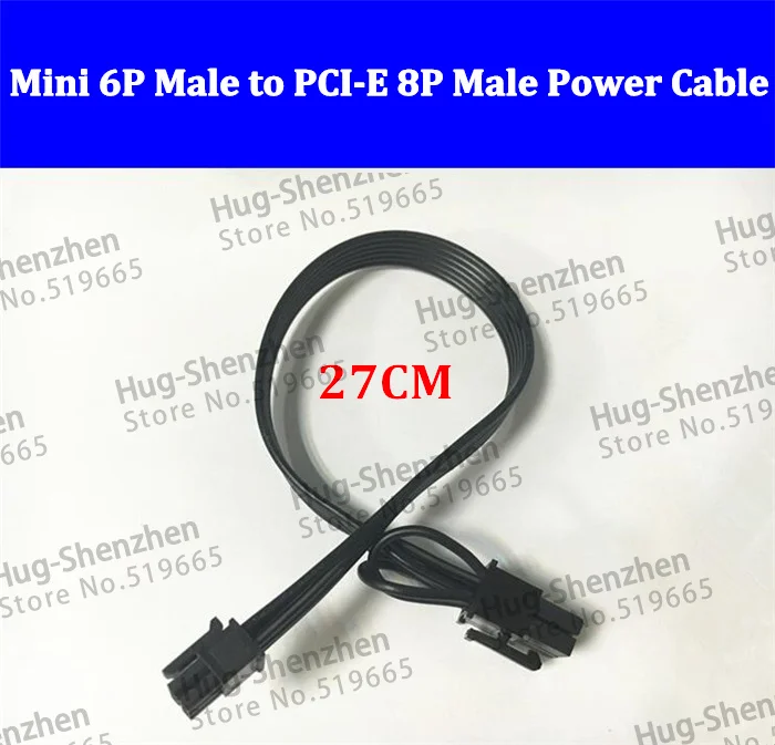 High quality mini 6pin male to pcie 8pin male video card 6 pin to 8 pin power cable for Mac Pro G5 GTX680 GTX480