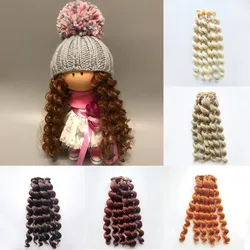 1pcs 20*100cm Schroef Krullend Haar Extensions voor Alle Poppen DIY Haar Pruiken Hittebestendige Vezel haar Inslagen