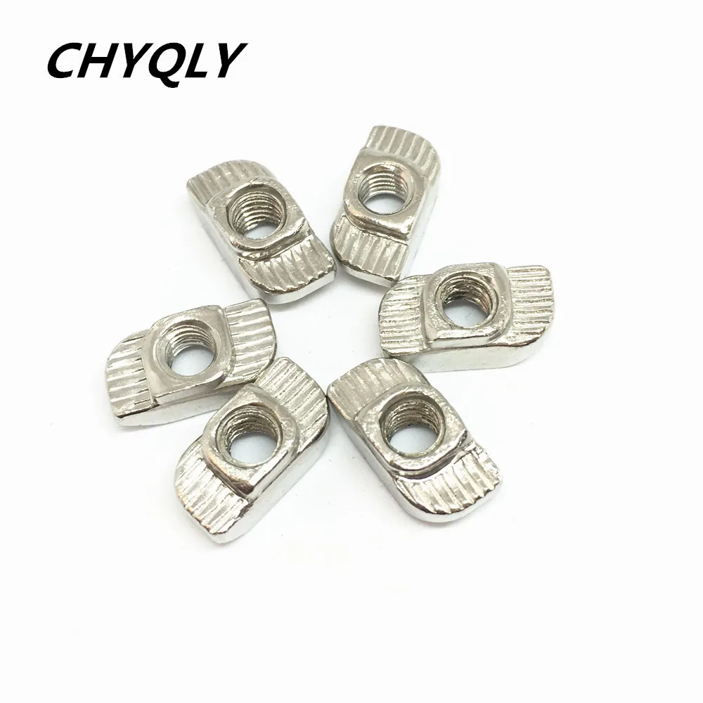 500pcs 30-M3 M4 M5 M6 T Fastener Sliding Nuts Nickel Plated Carbon Steel for 3030 Aluminum Connector Profile