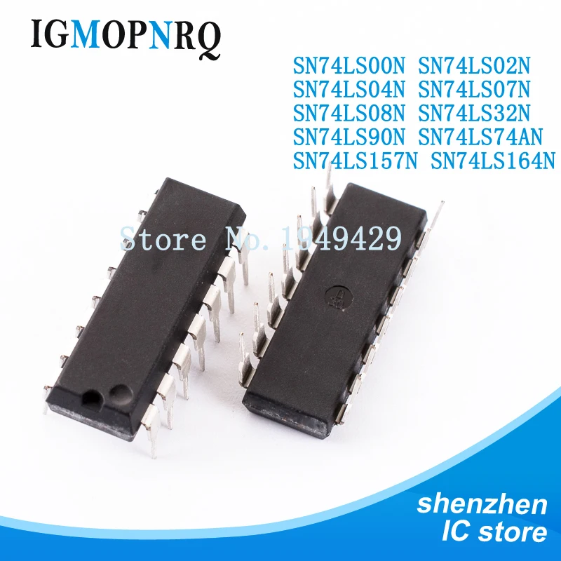 100 sztuk/partia SN74LS00N SN74LS02N SN74LS04N SN74LS07N SN74LS08N SN74LS08N SN74LS32N SN74LS90N sn74ls74lanan SN74LS157N DIP nowy