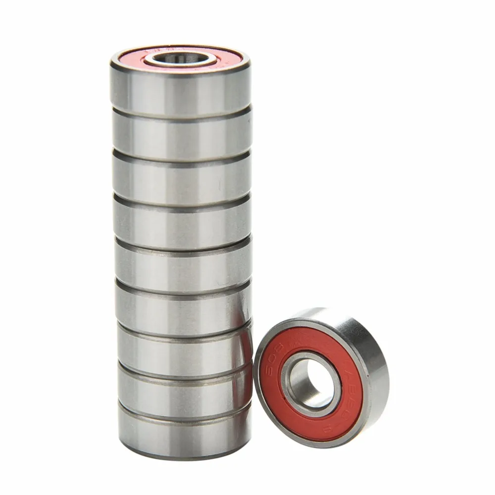 10Pcs ABEC 9 Stainless Steel Red Bearings For High Performance Roller Skate Scooter Skateboard Wheel Bearings