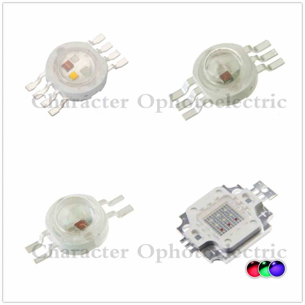 High Power LED Lamp Light Bulbs RGB / RGBW Chip 3W 10W 20W 30W 50W 100W Red Green Blue White Diode 3 10 20 30 50 100 W Watt COB