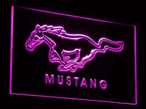 d054 Mustang LED Neon Light Signs Plastic Crafts 7 colors sent in 24 hrs