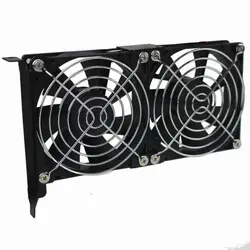 Gdstime Universal VGA Cooler Dual 90mm Ultra Quiet Desktop Computer Chassis PCI Graphics Card Double Fan Partner 9CM
