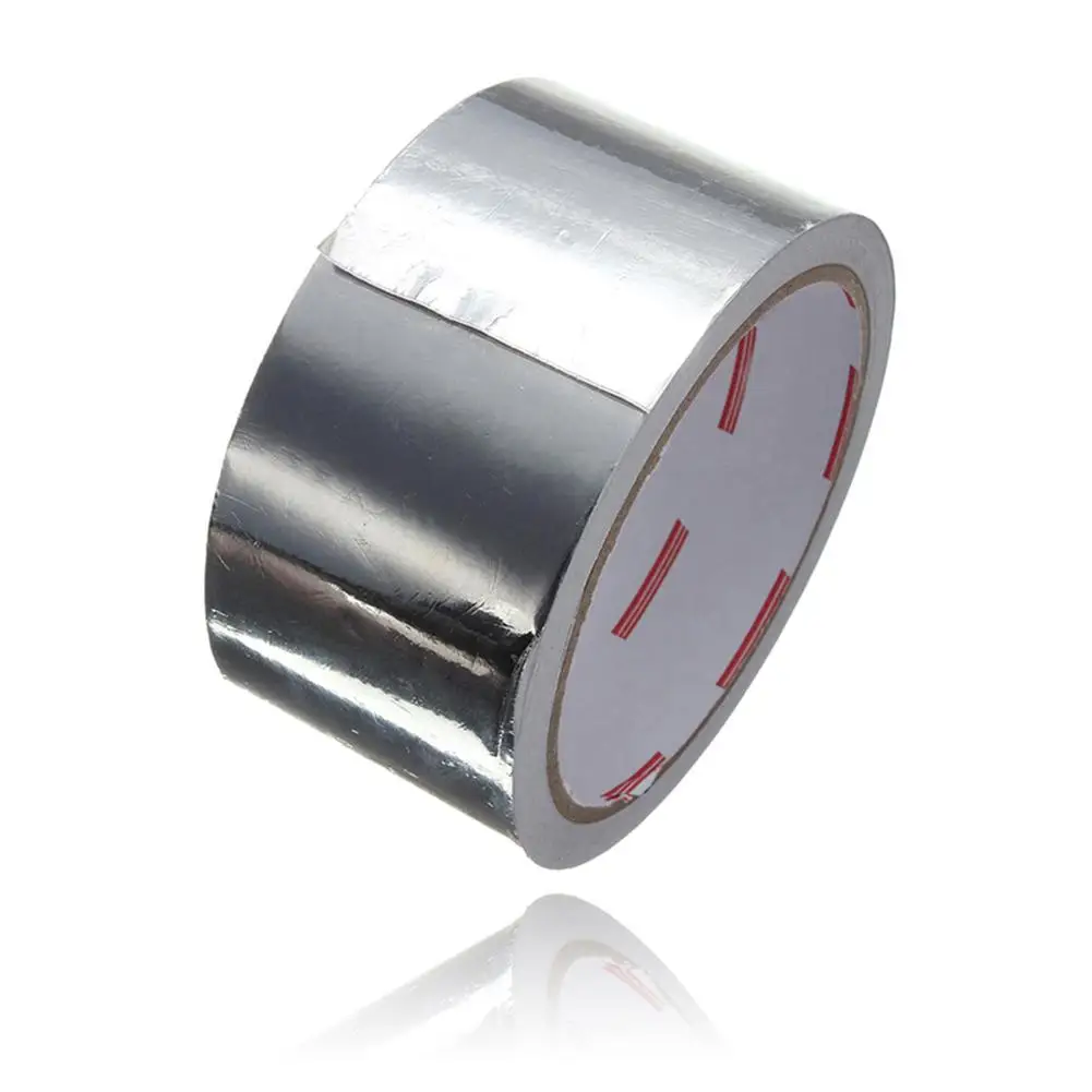 1 rollo de cinta adhesiva de papel de aluminio, cinta de sellado resistente a altas temperaturas, cinta adhesiva de reparación de tuberías resistente al calor, 5CM * 17M