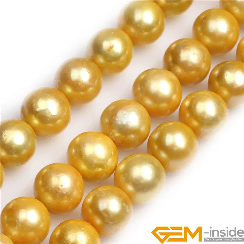 

Round Nuclear Edison Pearls Beads Natural Pearl Beads DIY Beads For Jewelry Making Strand 15 Inches Wholesale!