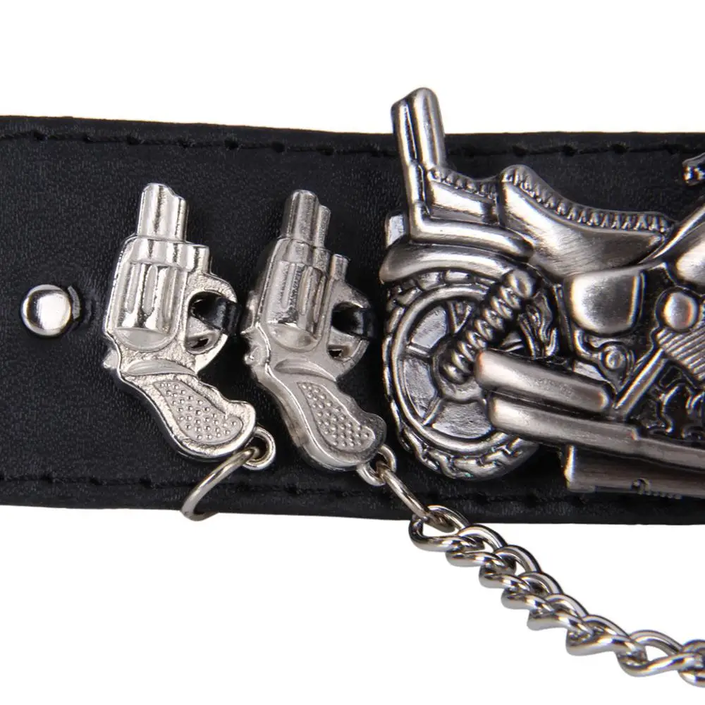 Punk Wrist Watch Series Rock Chain Motorcycle Stereo Pattern Men And Women Personality Hip Hop Watch Bracelet Cuff Gothic Watch