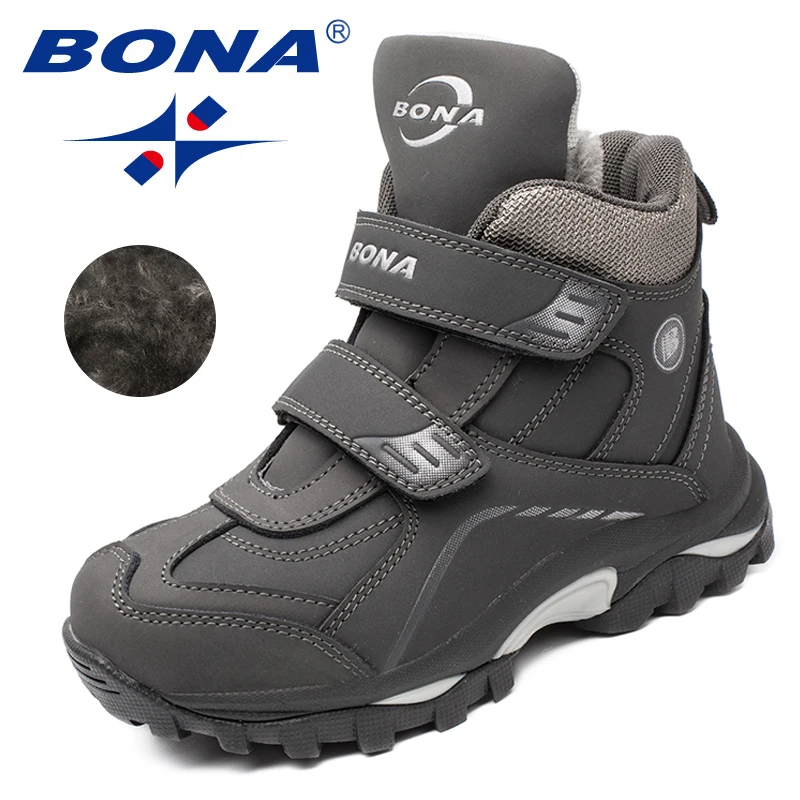 BONA-botas de nieve con punta redonda para niños, zapatos de estilo clásico, zapatillas ligeras de moda, envío gratis