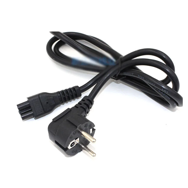 CLOVER-Cable de alimentación de 3 pines para ordenador portátil, accesorio con enchufe europeo de la UE, LCD, LED, para notebook, IEC-C7, figura de CA 8, Monitor de IEC-C5