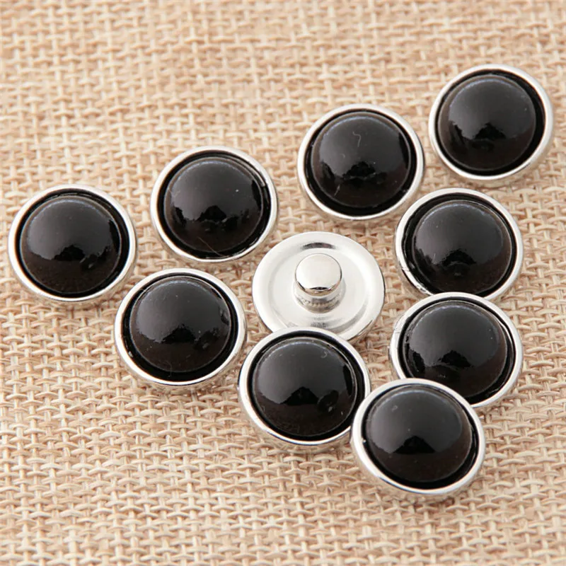 10pcs/lot Fashion DIY Round 12MM Snap Buttons With Zinc Alloy Bottom for Snaps Bracelets fit Xinnver Snaps Jewelry