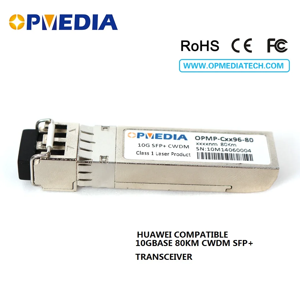 

10GBASE CWDM ZR SFP+ transceiver,10G 80KM 1470~1610nm ZR SFP transceiver module,100% compatible with Huawei equipments