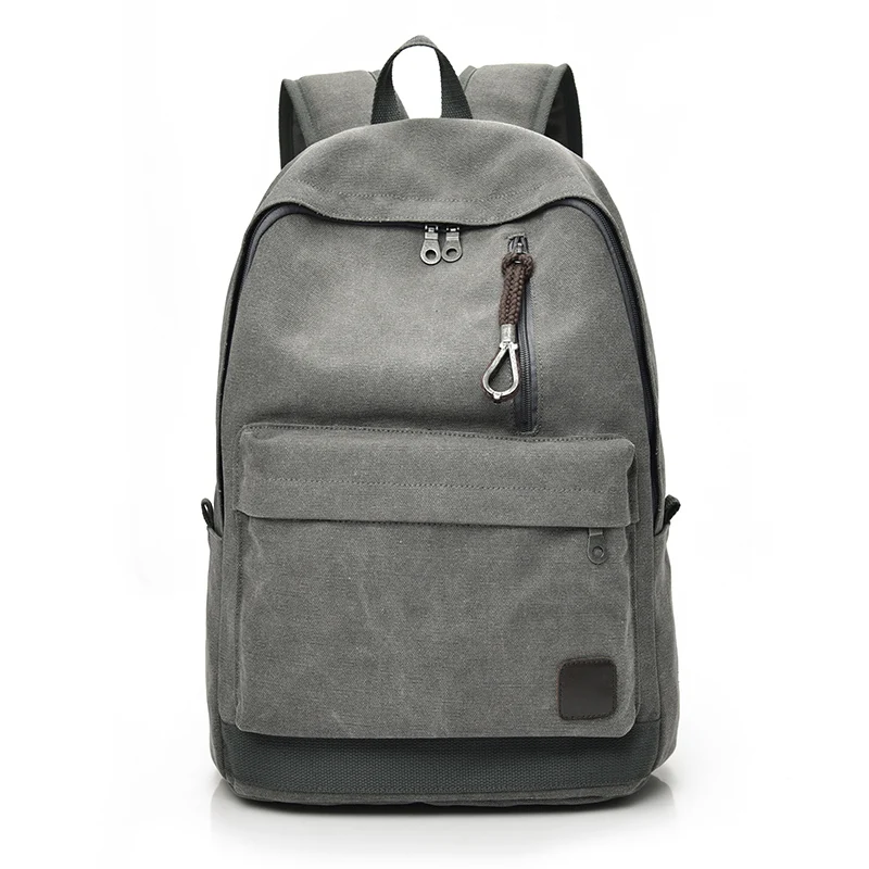 DIDA BEAR 2023 Women Men Canvas Backpacks Large School Bags For Teenager Boys Girls Travel Laptop Backbag Mochila Rucksack Grey