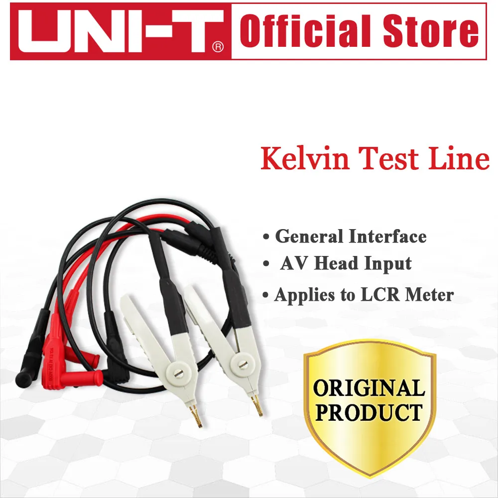 UNI-T UTL61 Parts Kelvin Test Leads Probes Clip LCR Meter Wire Cable Applies To UT612/UT611 Accessories Durable