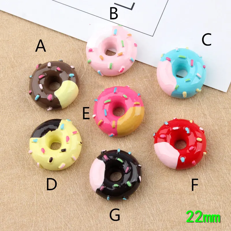 6/8/10 stücke Mini süße Süßigkeiten Donut Puppe Essen so tun, als spielen Puppenhaus Zubehör Miniatur Home Craft Dekor Kuchen Kinder Küche Spielzeug – Detail 32
