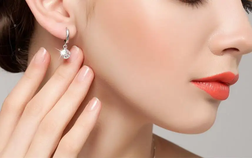 Silver Color  Crystal Ball AAA CZ Z Stud Earrings For Women Earings Sterling Silver Jewelry VES6085