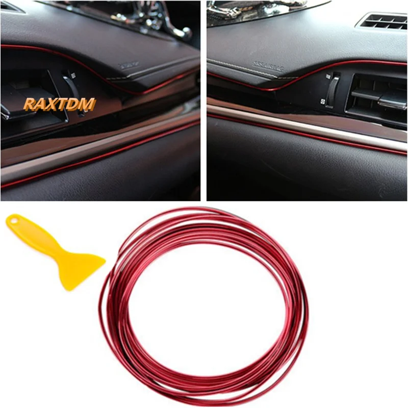 5m Car Interior Mouldings Trim Decorative Strip Line for Nissan Teana X-Trail Qashqai Livina Tiida Sunny March Murano Geniss