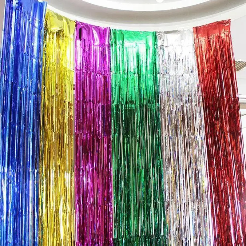 New Colorful Ribbon Wedding Birthday Party Backdrop Centerpieces Decoration Wall Layout Tassels For Christmas Event Supplies