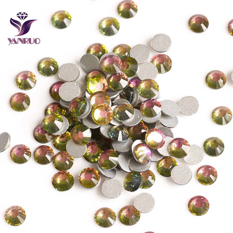 

YANRUO 2058NOHF Rhinestones Crystal Vitrail Medium Flatback Strass Garment Rhinestones Rainbow Nail Art Stone