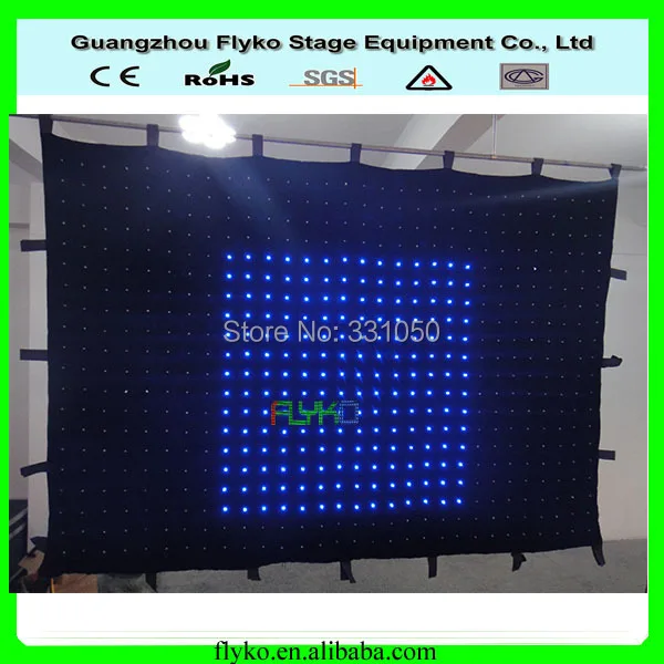 Free shipping p12, 2x3m 5050 lamps led video curtain high brightness lamps