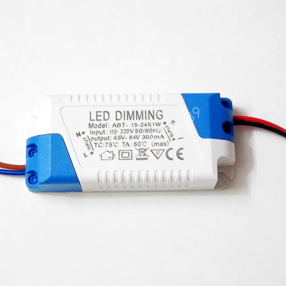 Dimmable 300mA 15-24x1W DC 45V - 84V Led Driver 15W 16W 18W 20W 22W 24W Power Supply AC 110V 220V for LED lights