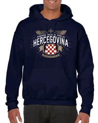 Hot Casual for Men Clothing HERCEGOVINA Hrvatska BiH Croat CROATIA Black Majica Hoodies Sweatshirts