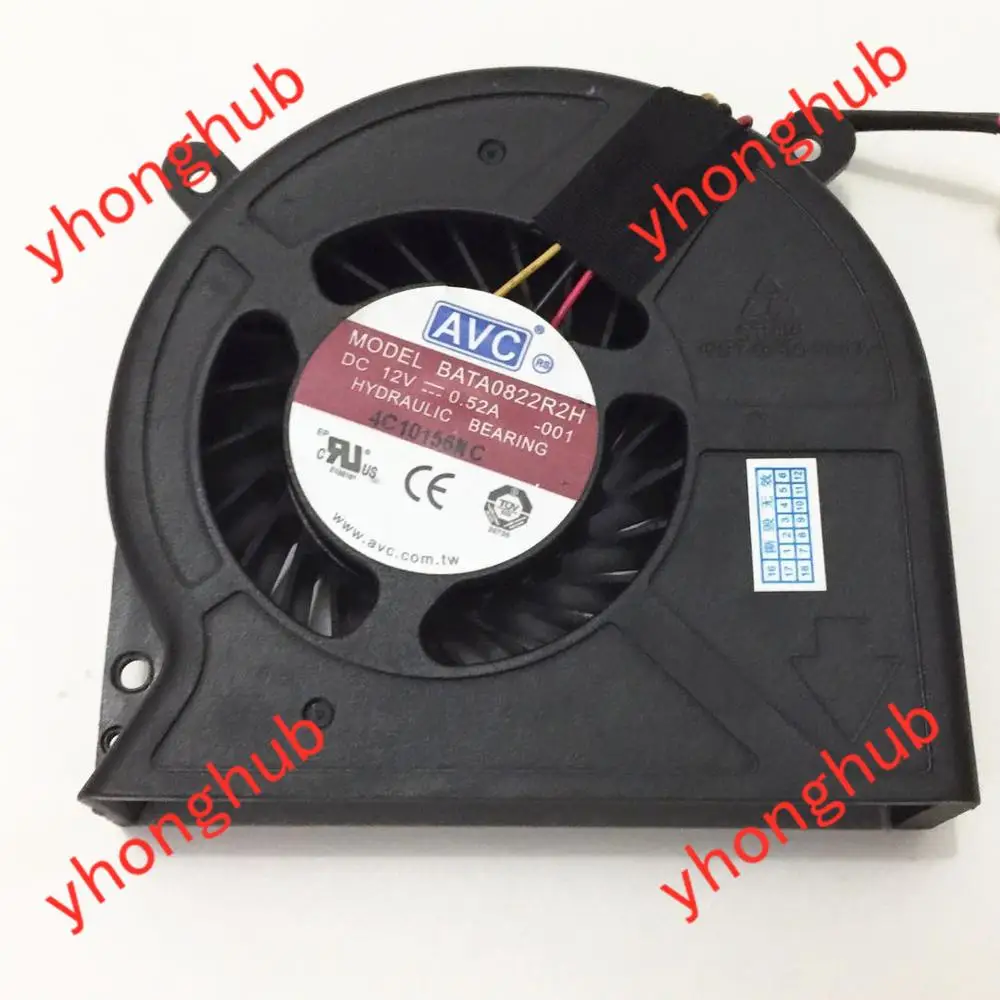 

AVC BATA0822R2H -001 DC 12V 0.52A 83x88x22mm 3-Wire Server Cooling Fan