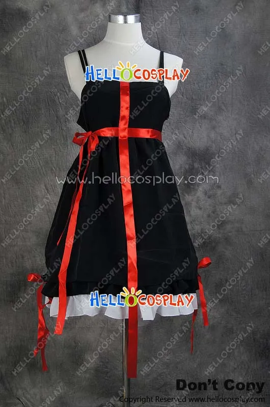 Guilty Crown Cosplay Inori Yuzuriha Black Sling Dress Costume H008