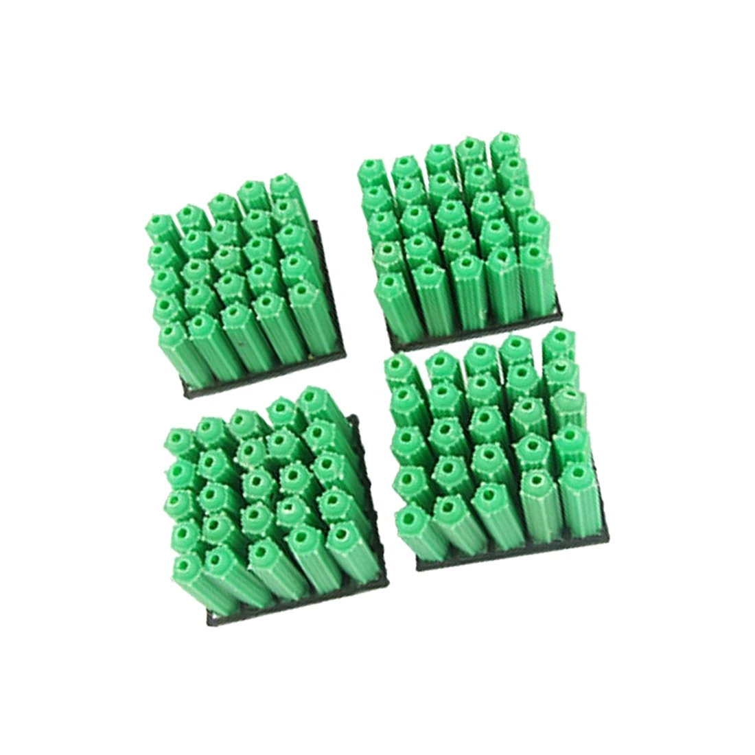 براغي بلاستيكية غير قابلة للانزلاق ، وتد أخضر 6 مللي متر ، 100 قطعة