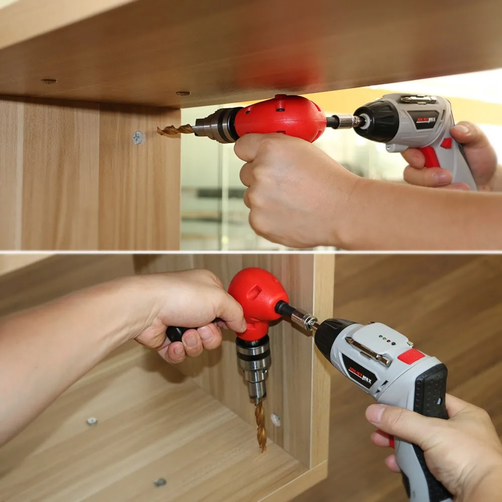 DIYFIX Electronic Drill Right Angle Bend Universal 1.0-10 mm Drill Chuck 90 Degree Angle Drill Extension Shank Accessories