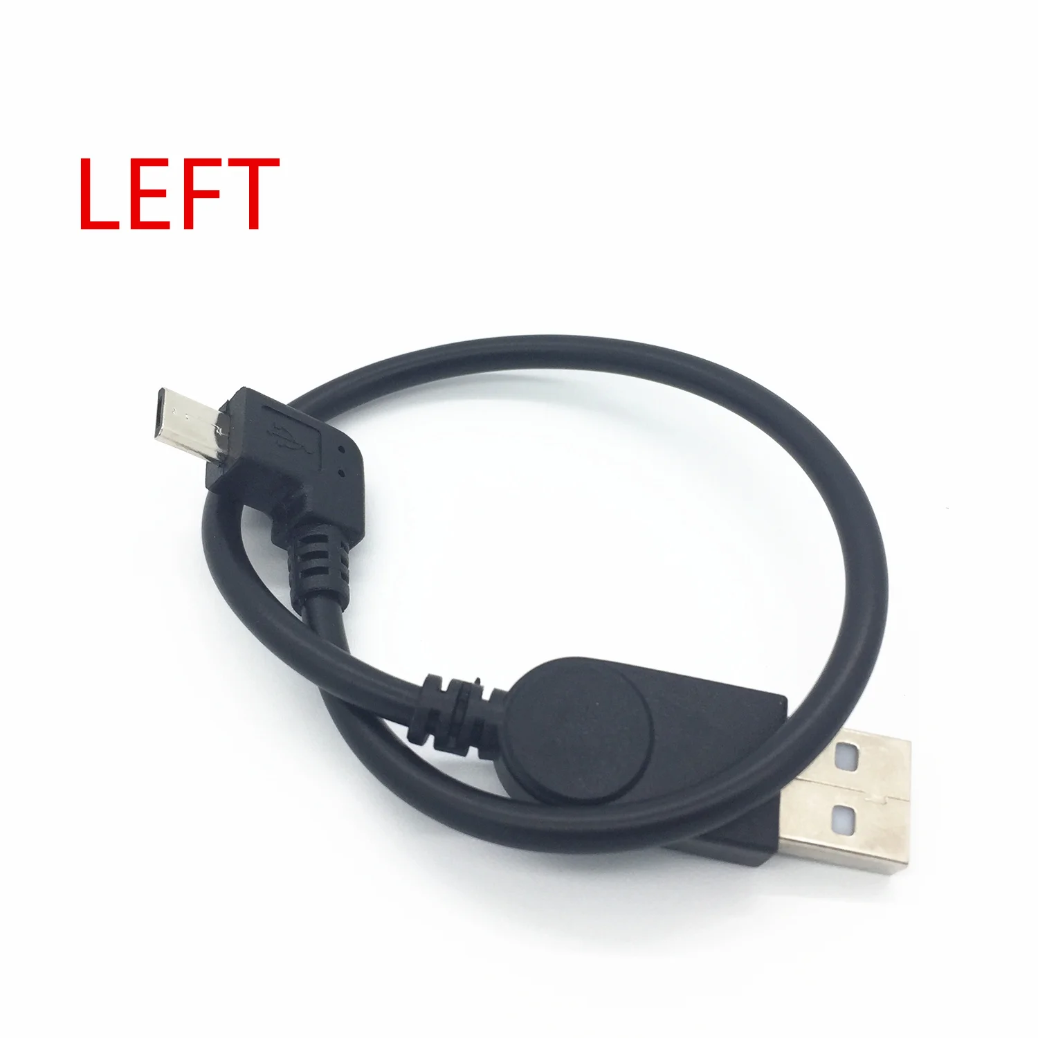 New USB 2.0 A Male To Left Right 90degree Angle Micro 5Pin Cable for Htc Samsung