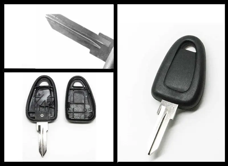 

KEYECU REPLACEMENT Transponder Key Shell Case Fob +Uncut Blank Blade GT10 for Fiat IVECO DUCATO