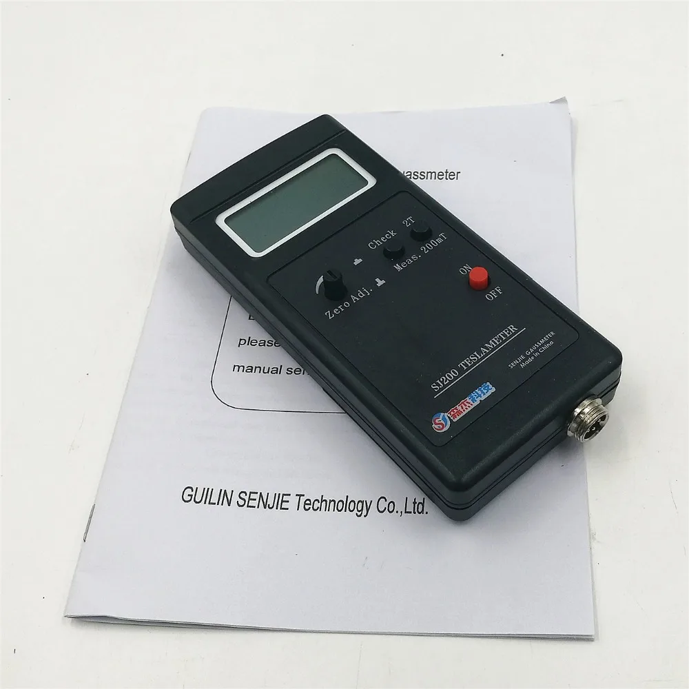 SJ200 Digital Gauss Meter Static Magnetic Field Tesla Tester 0-200Mt-2000mT with Adapter